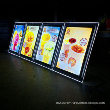 Wholesale A4 Stand Illuminated Acrylic Frame, Acrylic Advertising Display